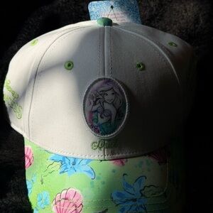 Disney Kids Cap with Mermaid and Floral Design